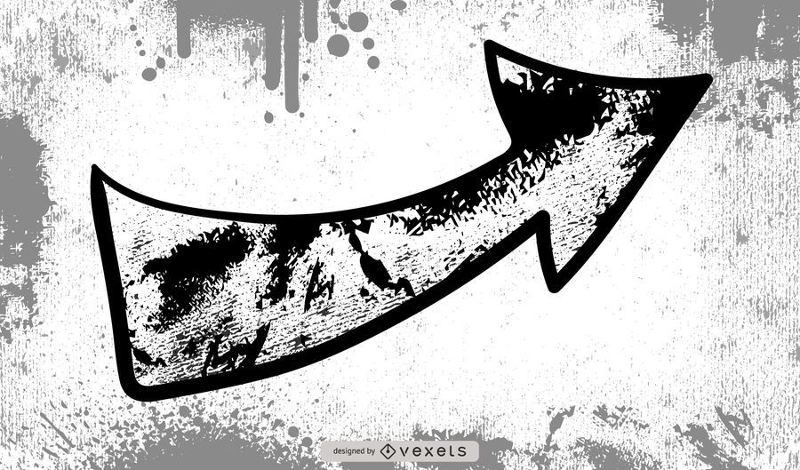 Grunge Destroyed Arrow Vector Grunge Destroyed Arrow Vector
