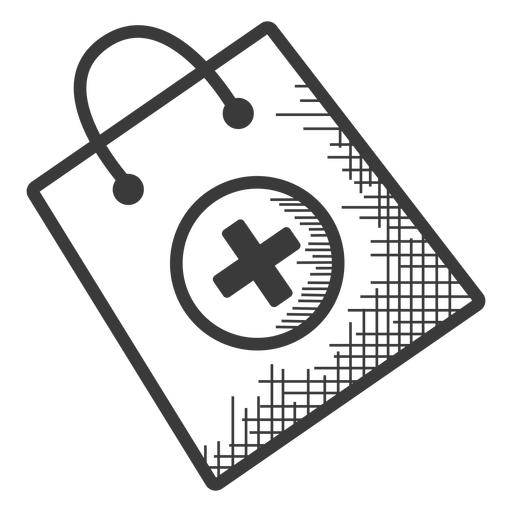 Download Pharmacy bag black and white icon - Transparent PNG & SVG vector file