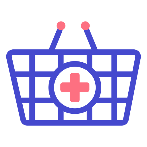 Pharmacy basket stroke icon PNG Design