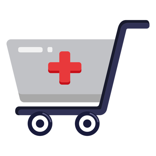 Pharmacy shopping cart icon PNG Design
