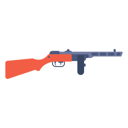 Ppsh 41 Maschinengewehr flach PNG-Design