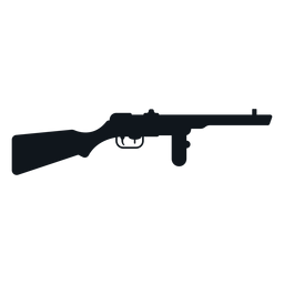 Ppsh 41 machine gun silhouette PNG Design