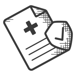 Ícone de prescrição em preto e branco Desenho PNG
