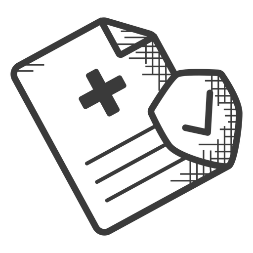 Prescription black and white icon PNG Design
