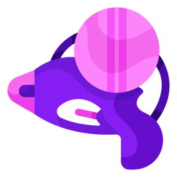 Pistola de agua morada plana Diseño PNG