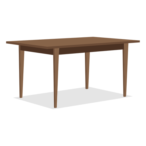 Rectangular wooden table illustration PNG Design