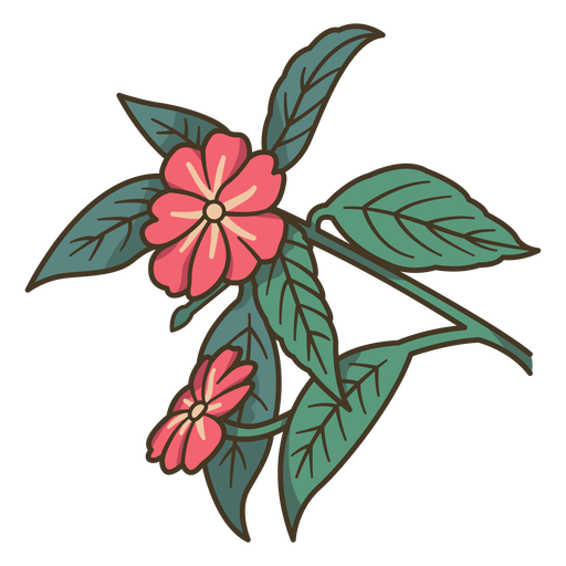 Ilustração de flores vermelhas Desenho PNG