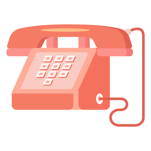 Ilustración de teléfono rojo Diseño PNG
