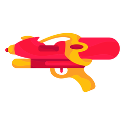 Rote Wasserpistole flach PNG-Design