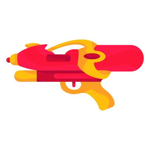 Pistola de ?gua vermelha plana Desenho PNG