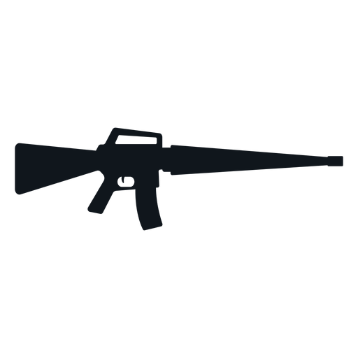 Gewehrwaffensilhouette PNG-Design