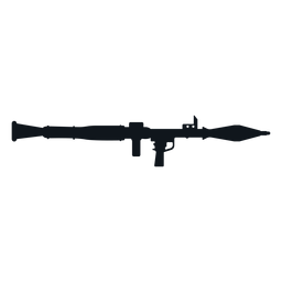 Silueta de lanzacohetes Diseño PNG