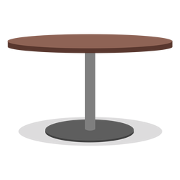 Ilustração da mesa redonda com uma perna