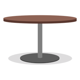 Ilustración de mesa redonda con una pata Diseño PNG