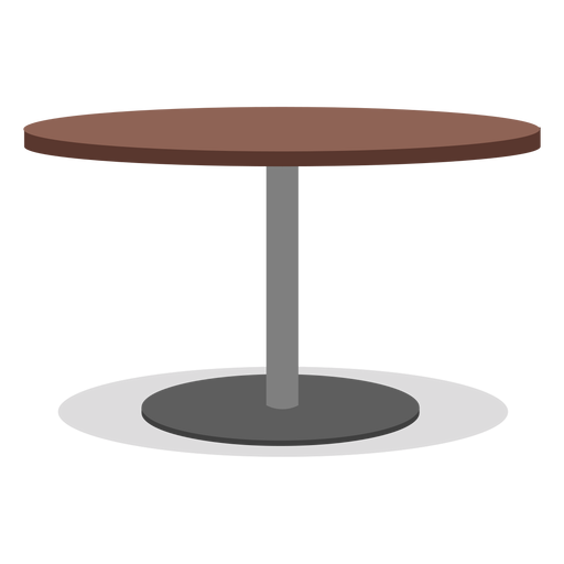 Ilustración de mesa redonda con una pata Diseño PNG