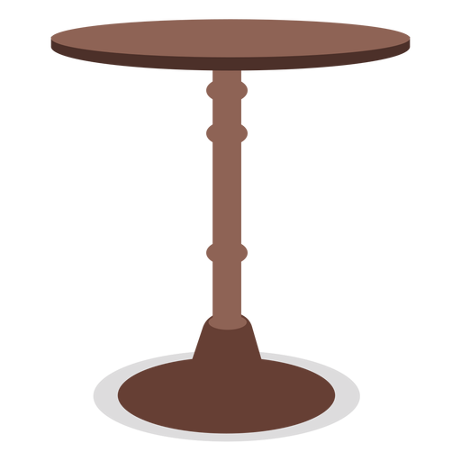 Ilustración de mesa de madera redonda Diseño PNG