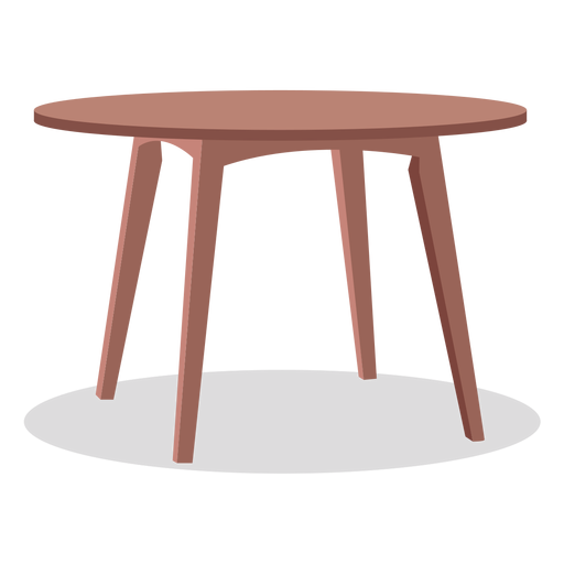 Round wooden table illustration PNG Design