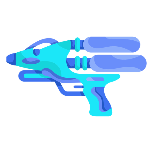 Sky blue water gun flat - Transparent PNG & SVG vector file