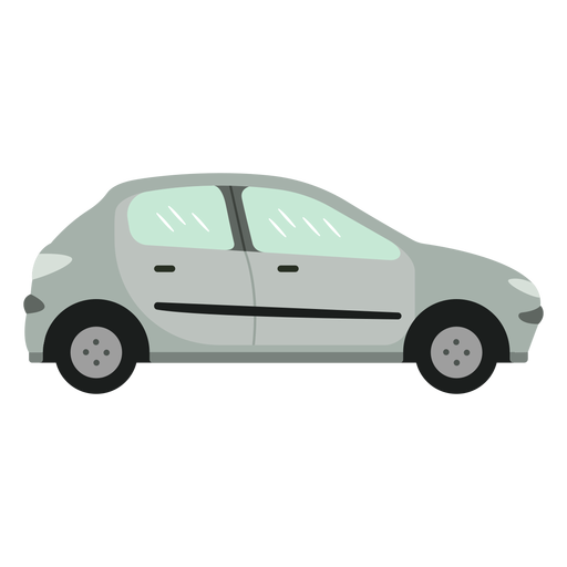 Small grey car flat Transparent PNG & SVG vector file