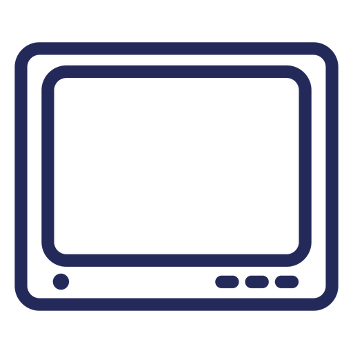Quadratisches Fernsehstrichsymbol PNG-Design