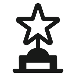 Star award black PNG Design