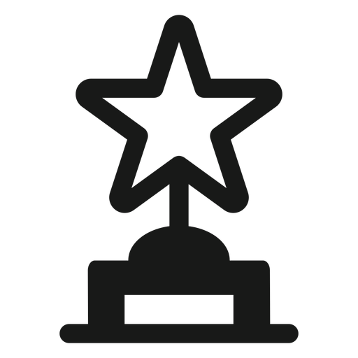 Premio estrella negro Diseño PNG