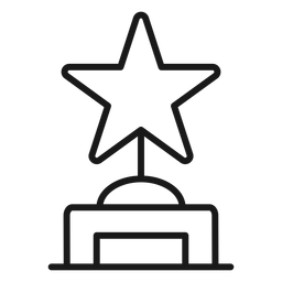 Star award stroke PNG Design