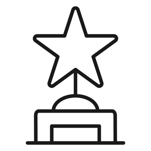 Star Award Strich PNG-Design