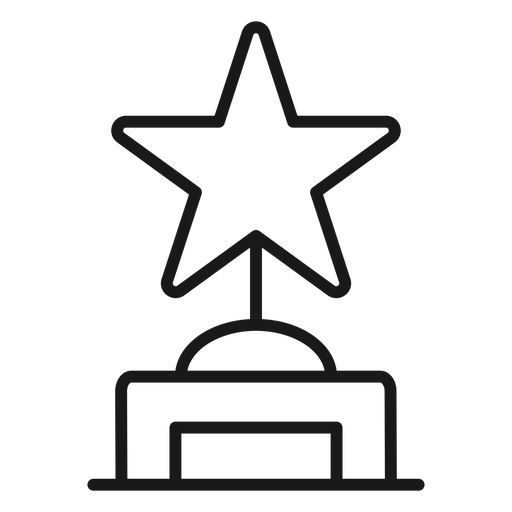 Star award stroke PNG Design