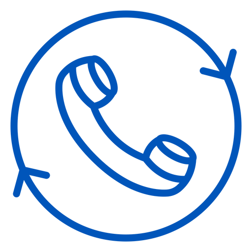 Telephone handset stroke icon PNG Design