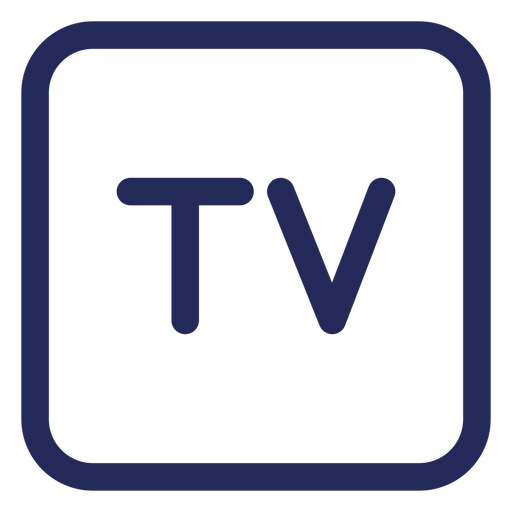 Quadratisches Strichsymbol des Fernsehens PNG-Design