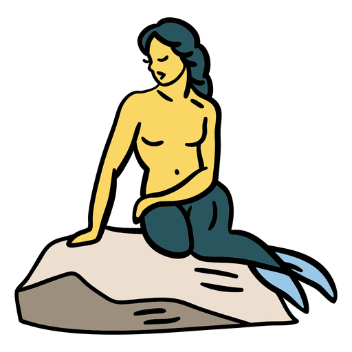 Die kleine Meerjungfrau Dänemark Illustration PNG-Design