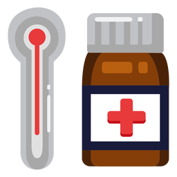 Thermometer pills icon PNG Design