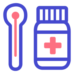 Thermometer pills stroke icon PNG Design Transparent PNG