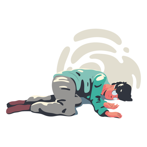 Tired man character PNG Design