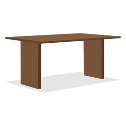 Two leg wooden table illustration PNG Design