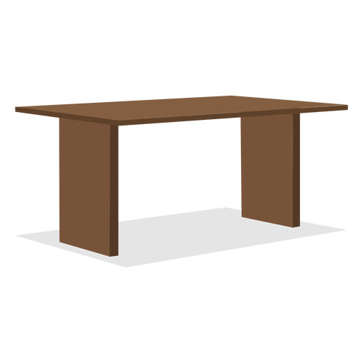 Ilustra??o de mesa de madeira de duas pernas Desenho PNG