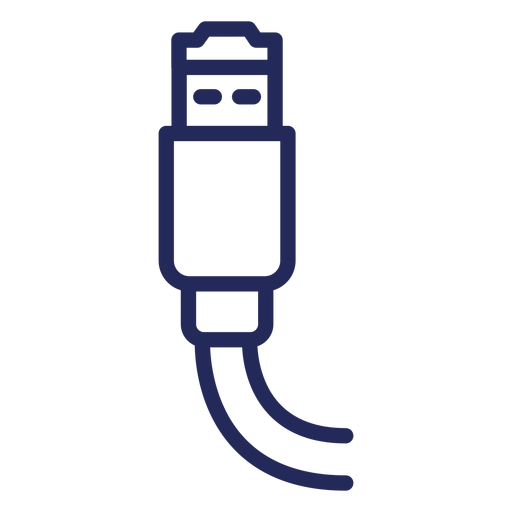 Icono de trazo de cable usb Diseño PNG