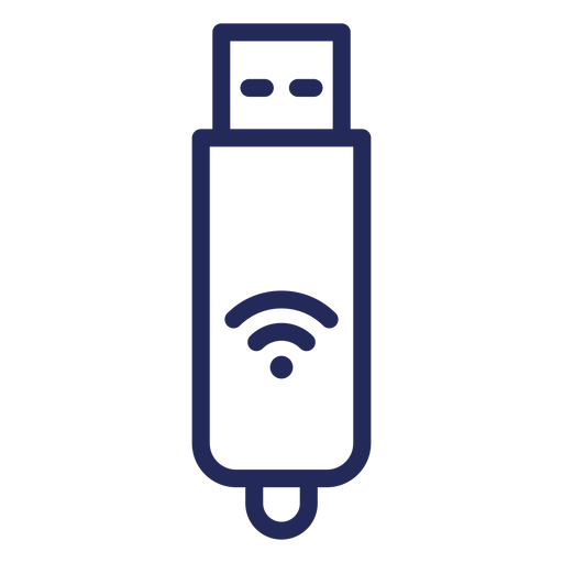 USB-WLAN-Strichsymbol PNG-Design
