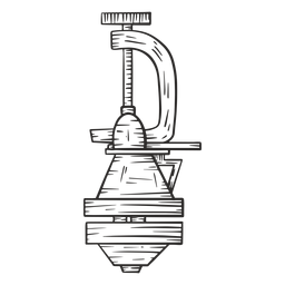 Prensa de chapa dibujada a mano Diseño PNG