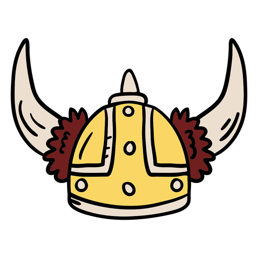 Ilustración de casco vikingo Diseño PNG
