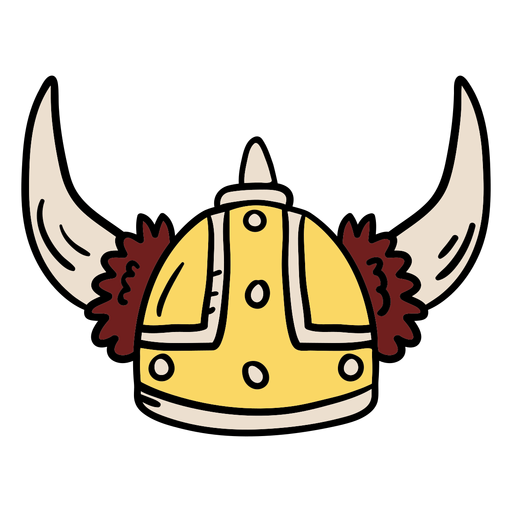 Ilustraci?n de casco vikingo Diseño PNG