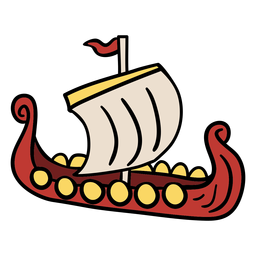 Viking ship illustration PNG Design Transparent PNG