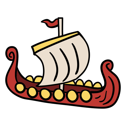 Wikingerschiff Illustration PNG-Design