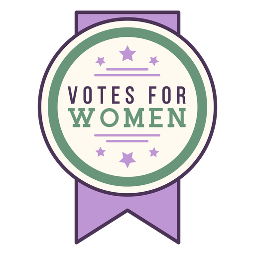 Emblema de votos para mulheres Desenho PNG