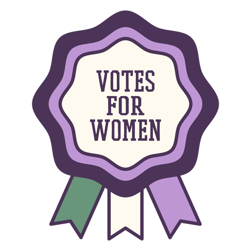 Votos para mujer insignia morada Diseño PNG