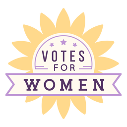 Votes for women sun badge PNG Design
