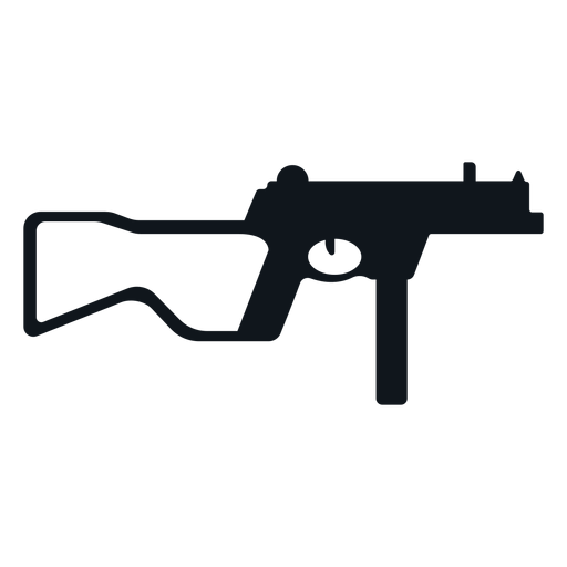 Walther mp machine gun silhouette PNG Design