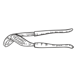 Water pump pliers hand drawn Transparent PNG
