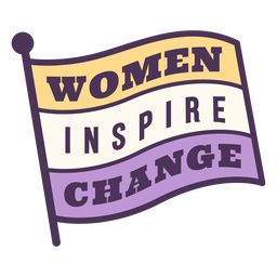 Women inspire change badge Transparent PNG